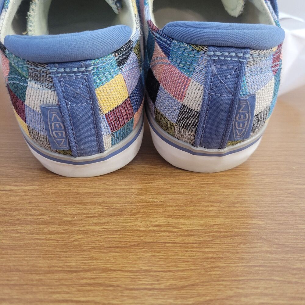 KEEN Size 8 Slip On Flats Checkered Multi Color Sneakers Elastic Ban Closure - Picture 4 of 8